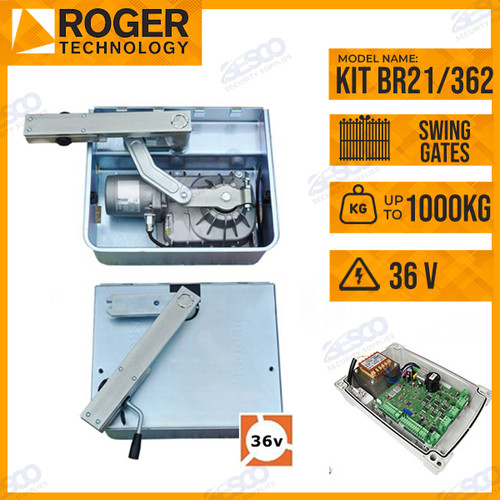 Roger Technology BR21/354 BRUSHLESS 36v Electric Gate Kit - Double