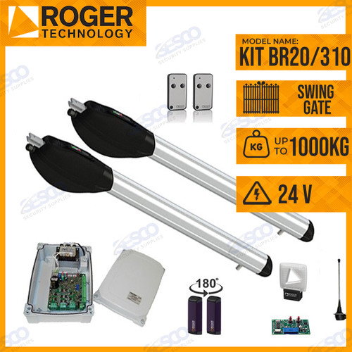 Roger Technology BR20/310 24v BRUSHLESS Electric Gate Kit - Double