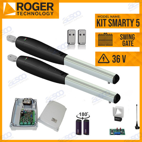 Roger Technology SMARTY 5 36v BRUSHLESS Electric Gate Kit - Double