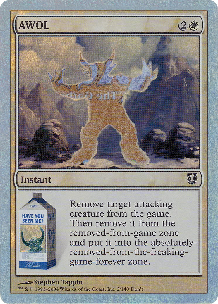 AWOL (UNH-02★) - Unhinged Foil - Game Nerdz