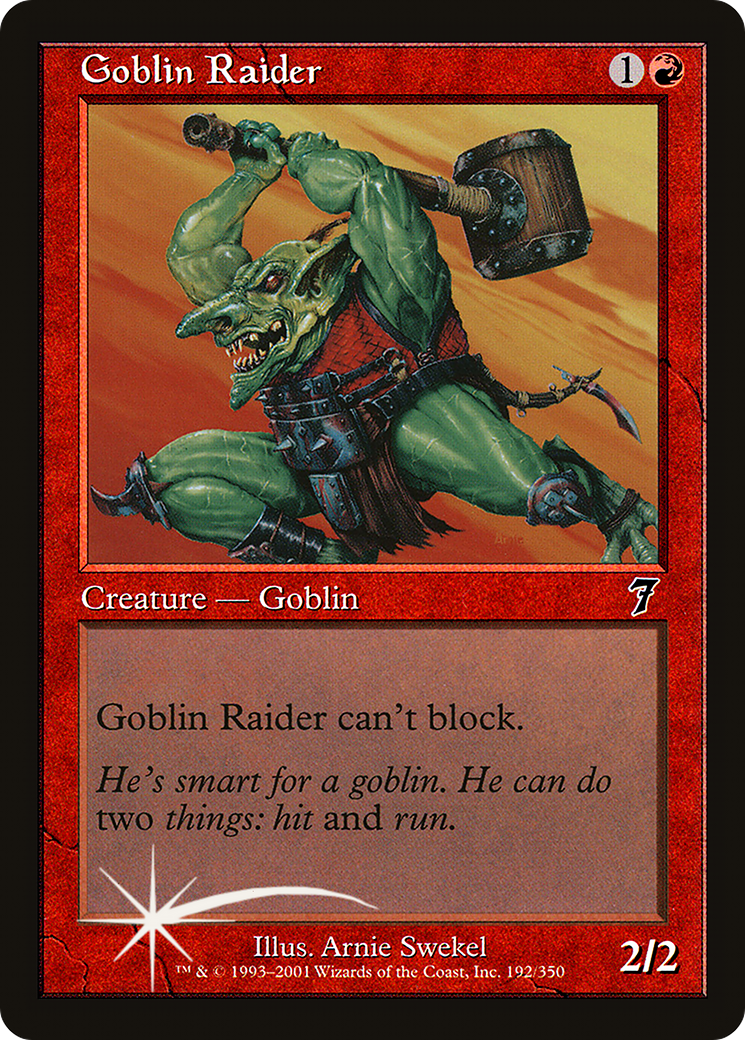 Goblin Raider (7ED-192★) - Seventh Edition Foil - Game Nerdz