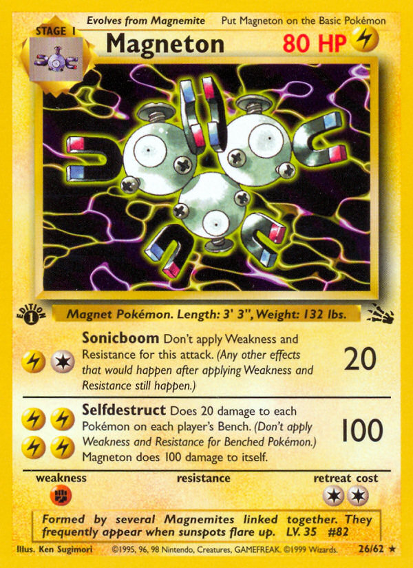 Magneton 26/62 - Fossil 1st Edition - Game Nerdz