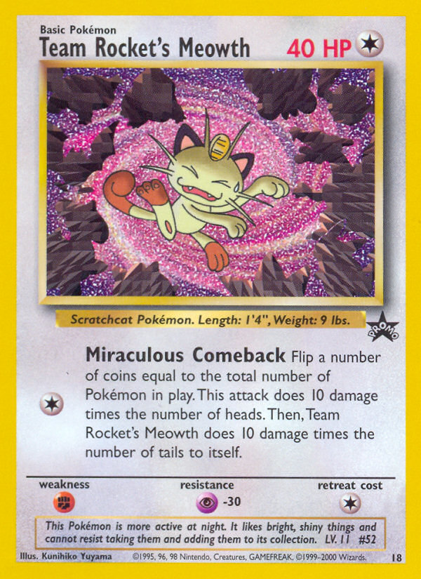 Team Rocket's Meowth 18/53 - Wizards Black Star Promos - Game Nerdz