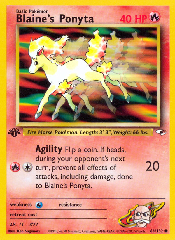 Blaine's Ponyta 63/132 - Gym Heroes Unlimited - Game Nerdz