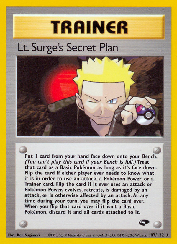 Lt. Surge's Secret Plan 107/132 - Gym Challenge Unlimited - Game Nerdz