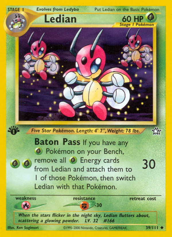 Ledian 39/111 - Neo Genesis 1st Edition - Game Nerdz