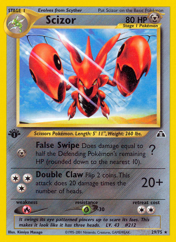 Scizor 29/75 - Neo Discovery Unlimited - Game Nerdz
