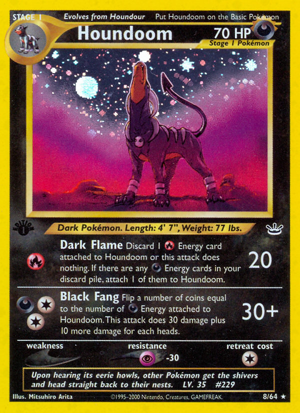 Houndoom 8/64 - Neo Revelation 1st Edition Holofoil - Game Nerdz