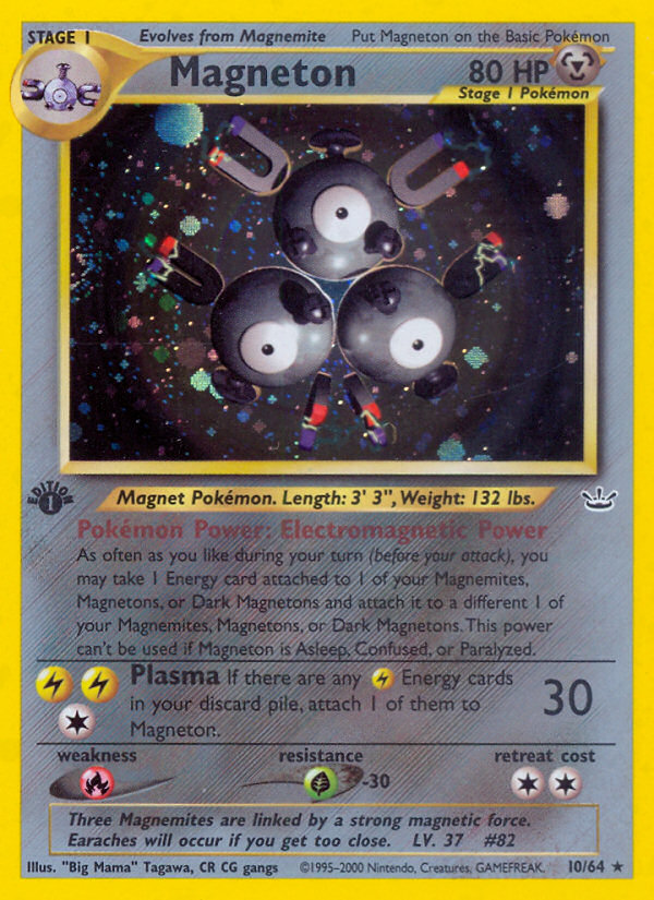 Magneton 10/64 - Neo Revelation 1st Edition Holofoil - Game Nerdz