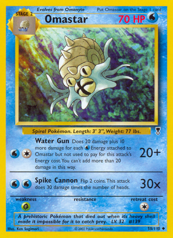 Omastar 58/110 - Legendary Collection Reverse Holofoil - Game Nerdz