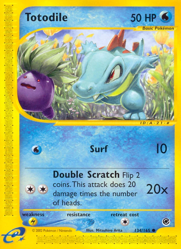 Totodile 134/165 - Expedition Base Set - Game Nerdz