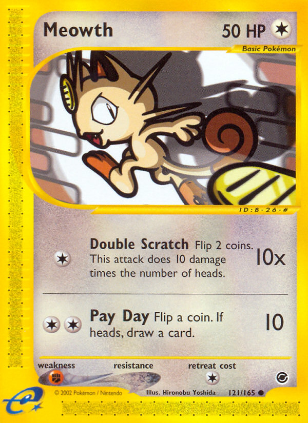 Meowth 121/165 - Expedition Base Set - Game Nerdz