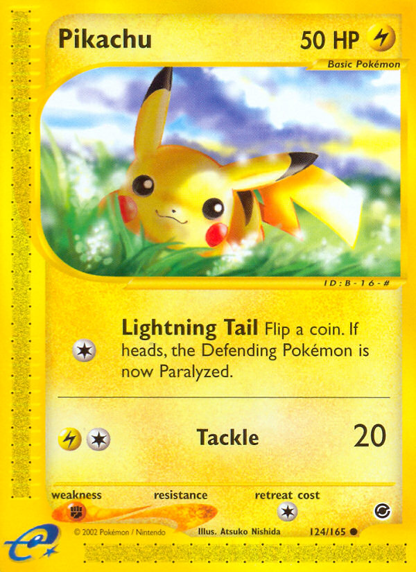 Pikachu 124/165 - Expedition Base Set - Game Nerdz