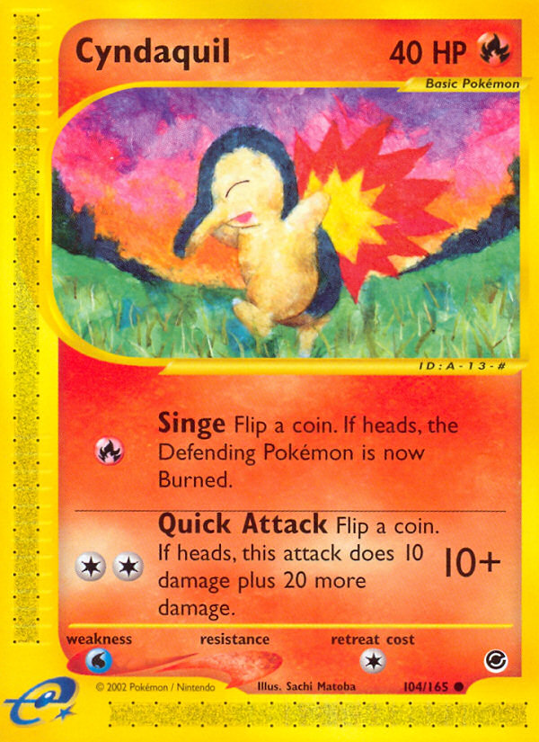 Cyndaquil 英語版 104/165 Cyndaquil 104/165 - Expedition Base Set Reverse Holofoil - Game Nerdz