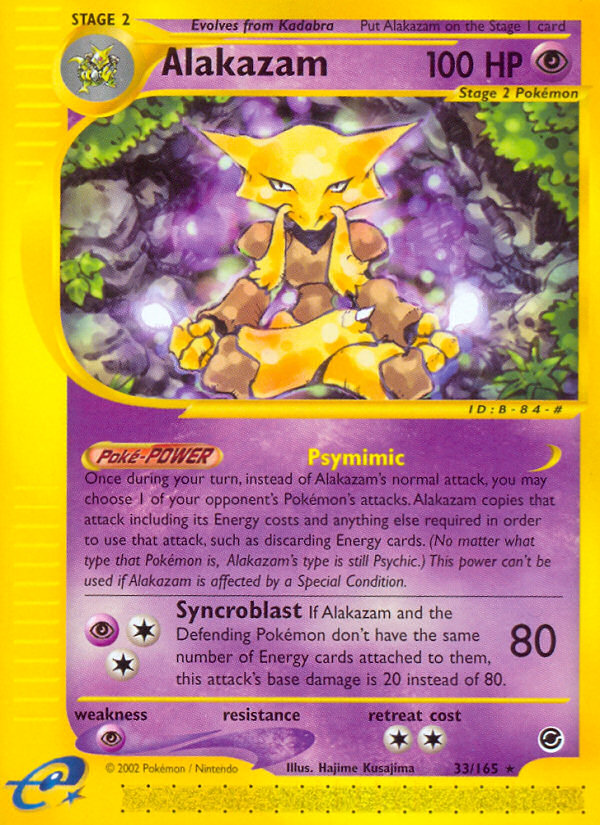 Alakazam 33/165 - Expedition Base Set - Game Nerdz