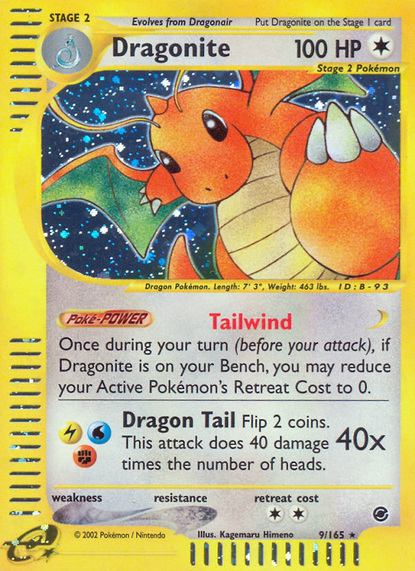 Dragonite 9/165 - Expedition Base Set Reverse Holofoil - Game Nerdz
