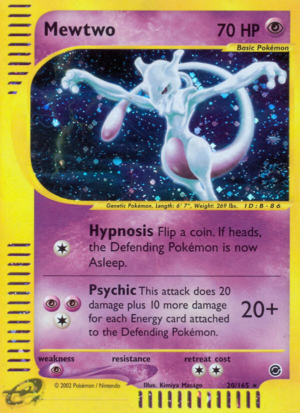 Mewtwo 20/165 - Expedition Base Set Reverse Holofoil - Game Nerdz