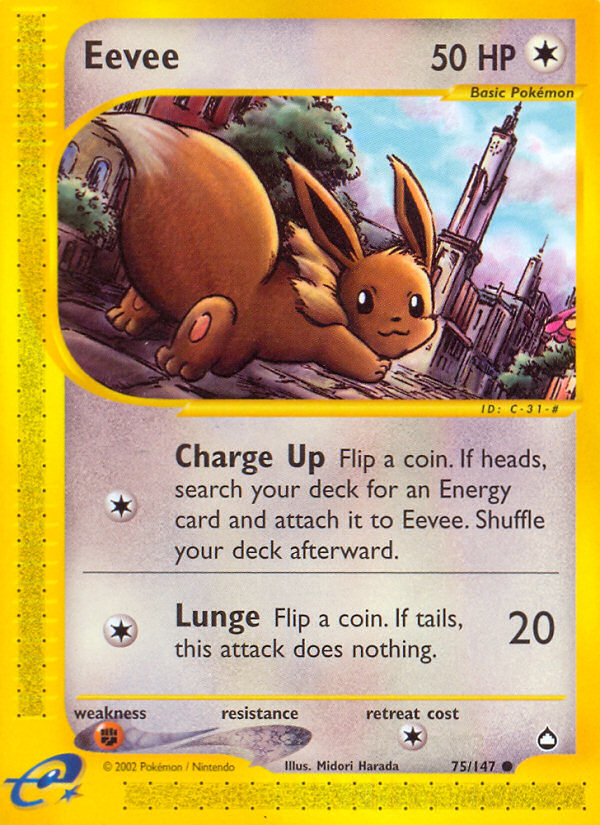 Eevee 75/147 - Aquapolis Reverse Holofoil - Game Nerdz