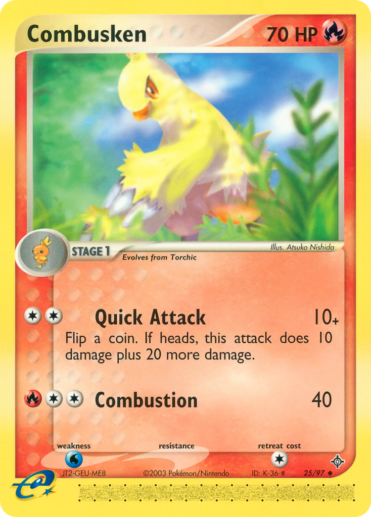 Combusken 70HP ポケモンカード英語版 Combusken 25/97 - Dragon Reverse Holofoil - Game Nerdz