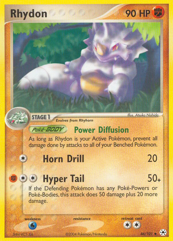 Rhydon 46/101 - Hidden Legends Reverse Holofoil - Game Nerdz Rhydon 46/101 - Hidden Legends Reverse Holofoil - Game Nerdz