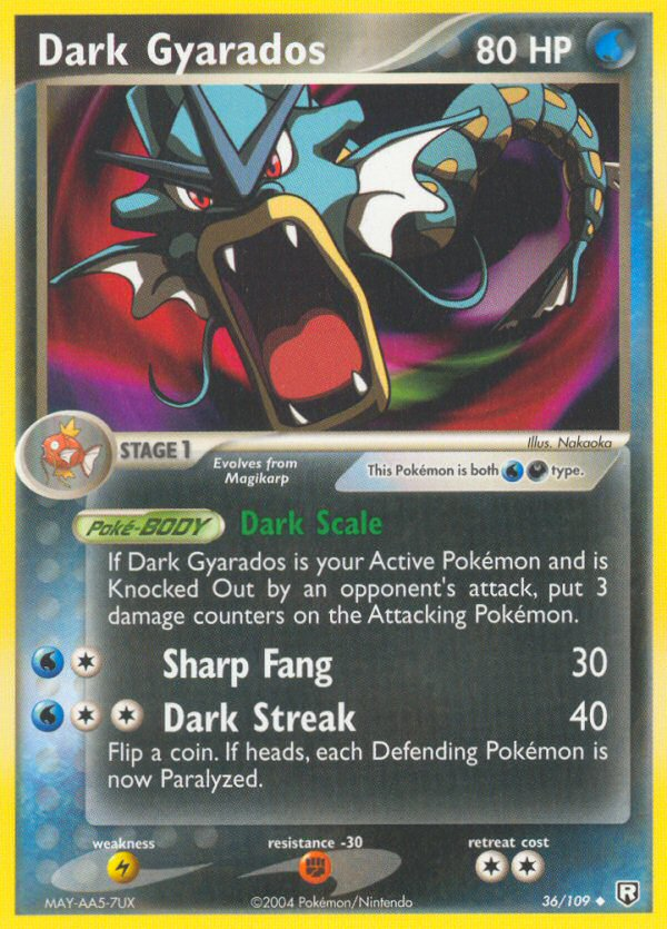 Dark Gyarados 36/109 - Team Rocket Returns - Game Nerdz