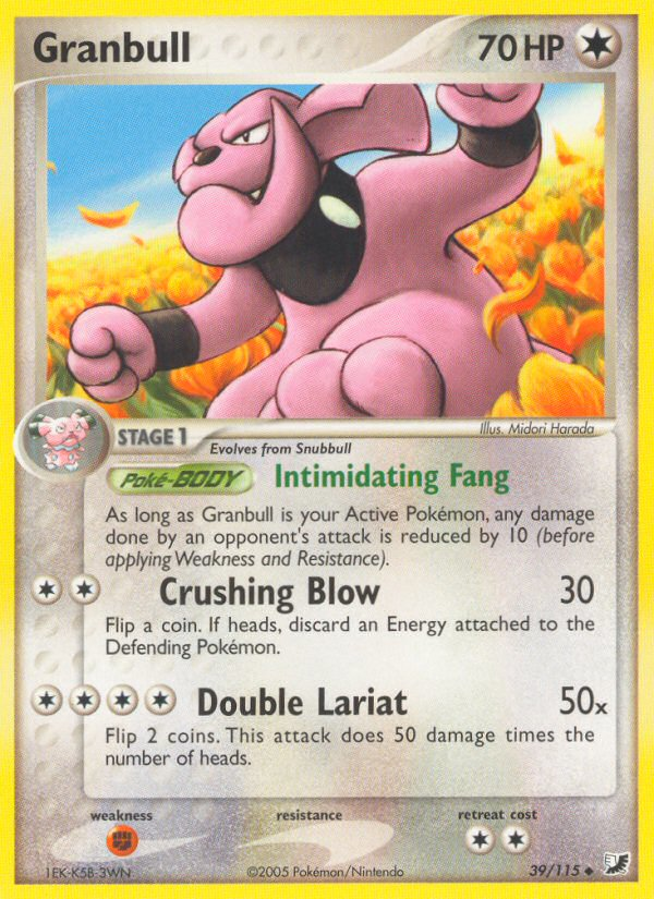 granbull pokemon card Granbull 39/115 - Unseen Forces