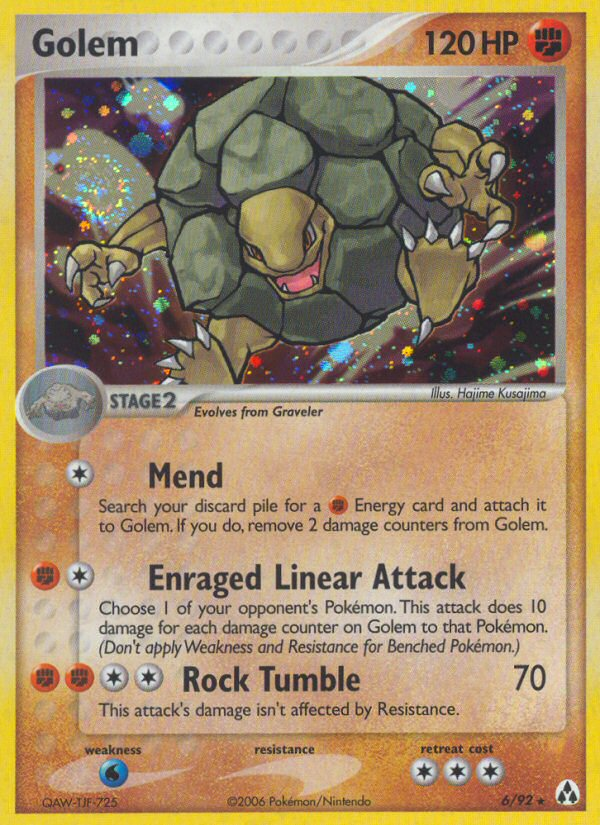 Golem 6/92 - Legend Maker Reverse Holofoil - Game Nerdz