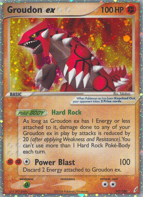 Groudon ex 93/100 - Crystal Guardians Holofoil - Game Nerdz