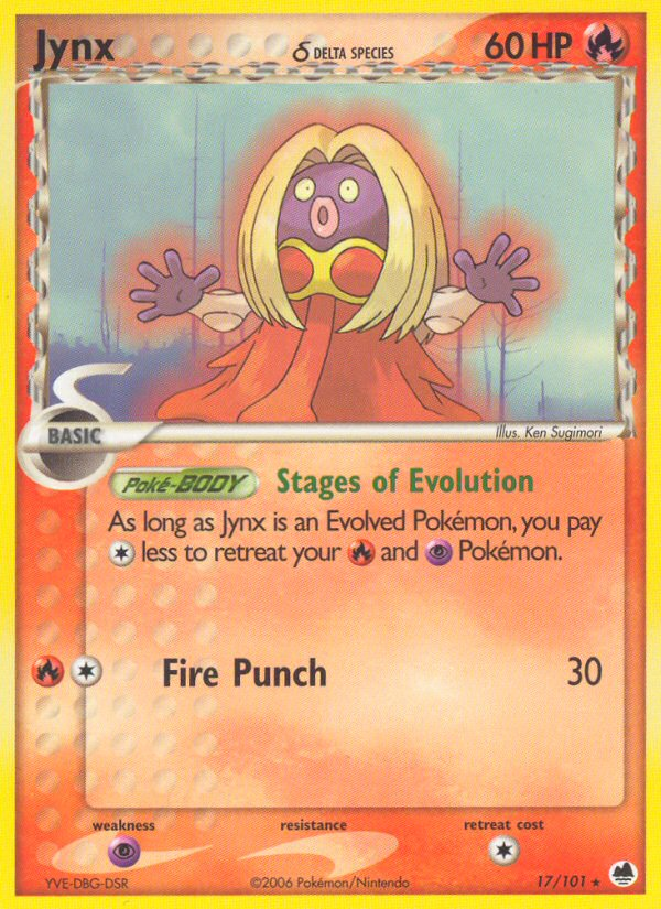 pokemon jynx card value ex 124/165 Colorless Psychic Assault (10+) This attack does 10 more damage for each damage counter on your opponents Active Pokémon Pokemon TCG Jynx TG04/TG30 Ultra