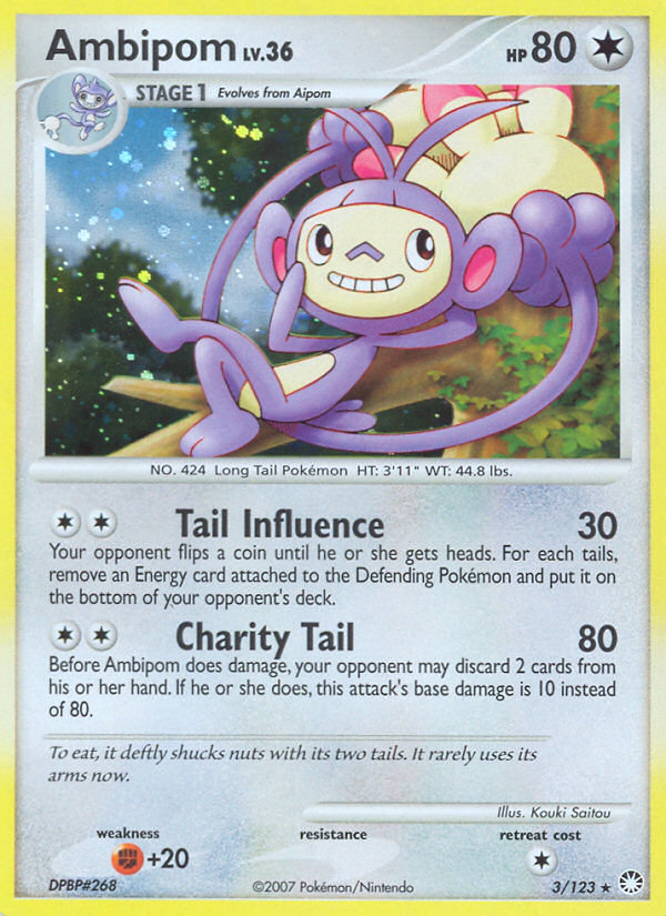 Ambipom 3/123 - Mysterious Treasures Reverse Holofoil - Game Nerdz Ambipom 3/123 - Mysterious Treasures Reverse Holofoil - Game Nerdz