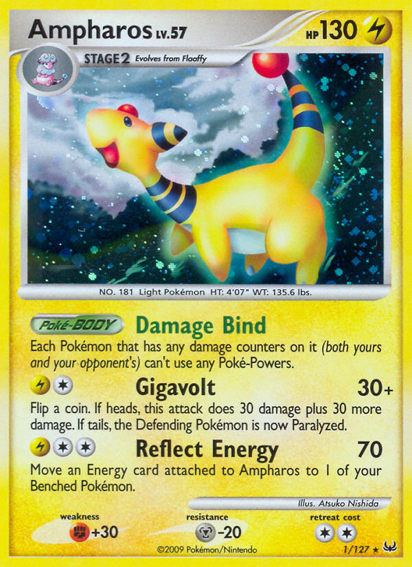 ampharos pokemon card holo HeartGold SoulSilver Rare Prime 105/123 – Is 1st edition Ampharos a