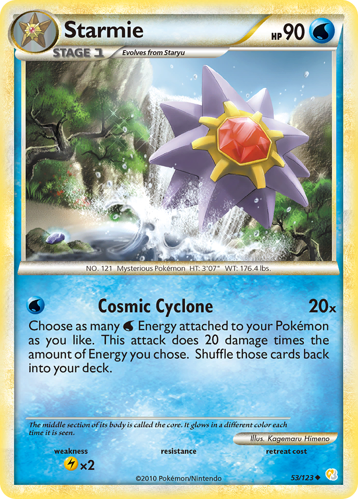 Starmie 53/123 - HeartGold SoulSilver Reverse Holofoil - Game Nerdz