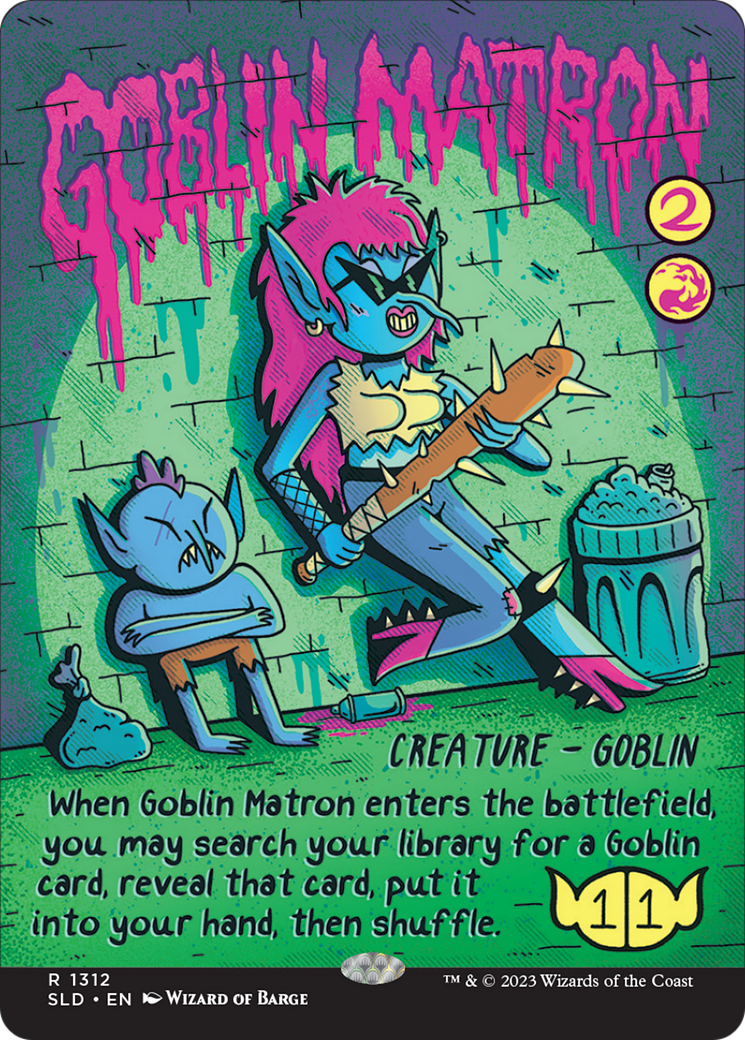 Goblin Matron - Secret Lair Drop (Borderless) - Game Nerdz Goblin Matron - Secret Lair Drop (Borderless) - Game Nerdz