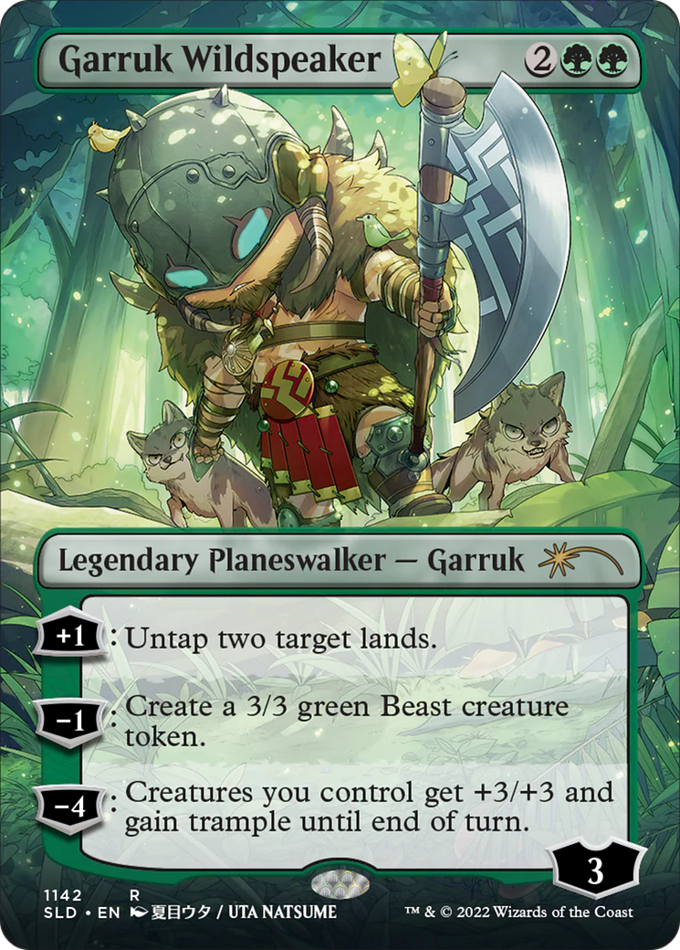 Garruk Wildspeaker (#1142) (foil) (borderless) Garruk Wildspeaker (#1142) (foil) (borderless)