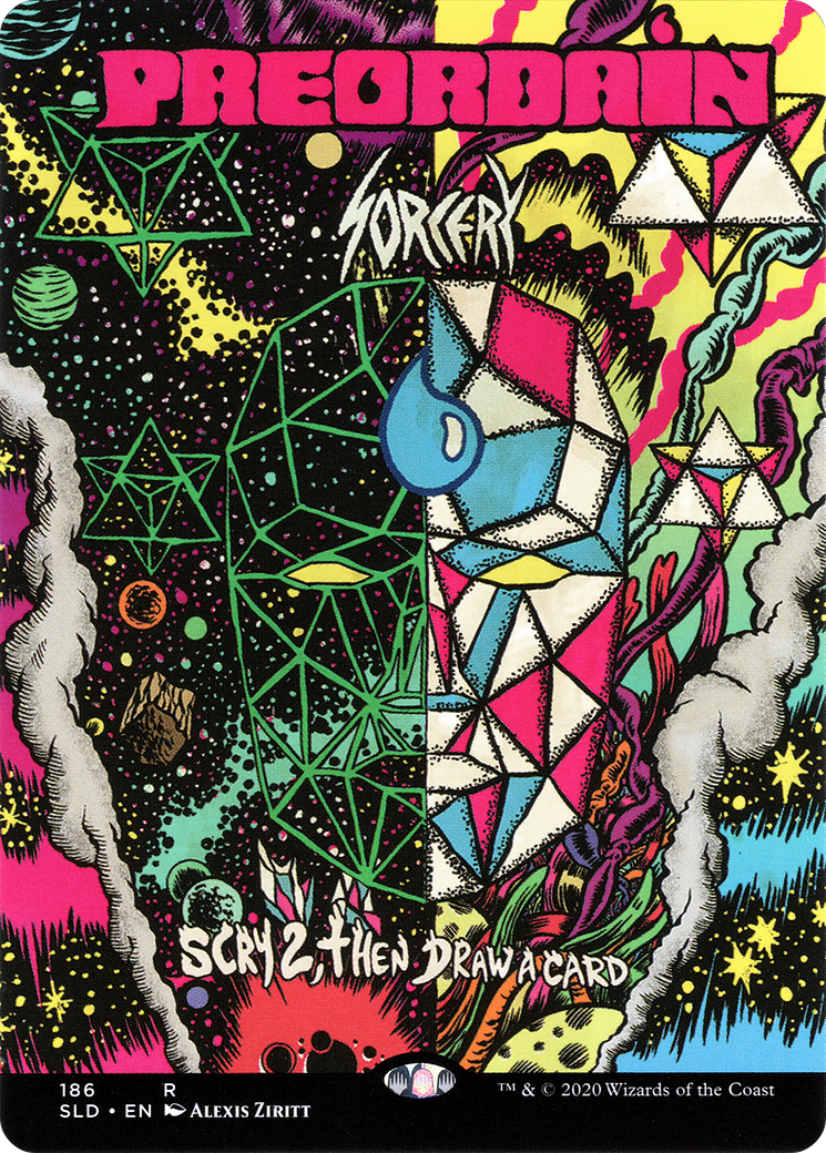 MTG 定業 preordain SLD シークレットレイヤー 4枚セット Preordain (SLD-186) - Secret Lair Drop (Borderless) - Game Nerdz