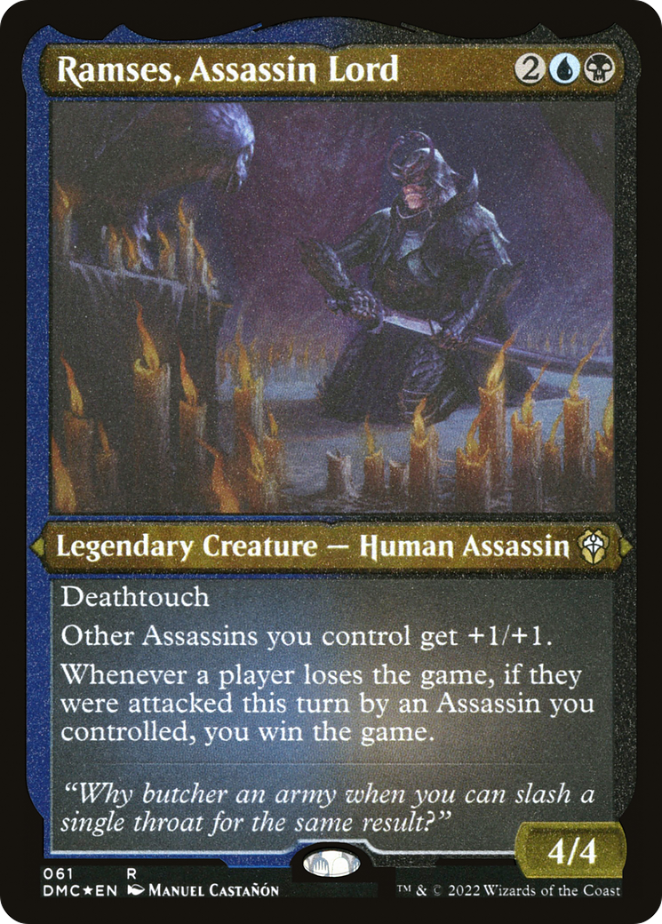 MtG Dominaria United Commander Rare Ramses, Assassin Lord #61 [Etched Foil]
