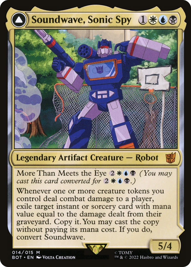 MTG   Steoundwave, Sonic Spy  シャッタード・グラス Soundwave, Sonic Spy // Soundwave, Superior Captain (BOT-014