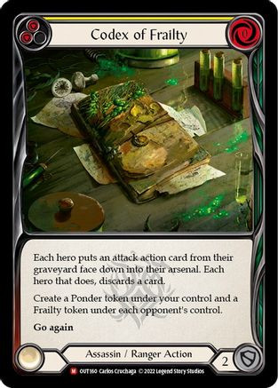 Codex of Frailty (OUT160) Outsiders Rainbow Foil - Game Nerdz