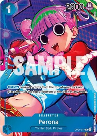 ONE PIECE ペローナ BOX TOPPER #077 Perona (Box Topper) (OP01-077) Romance Dawn Foil - Game Nerdz