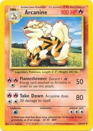 Arcanine 23/102 - Base - Game Nerdz
