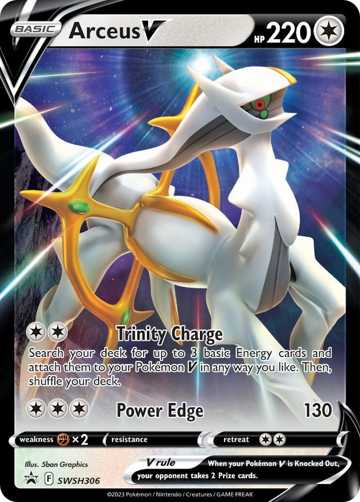 Arceus V SWSH306/298 - SWSH Black Star Promos Holofoil - Game Nerdz Arceus V SWSH306/298 - SWSH Black Star Promos Holofoil - Game Nerdz