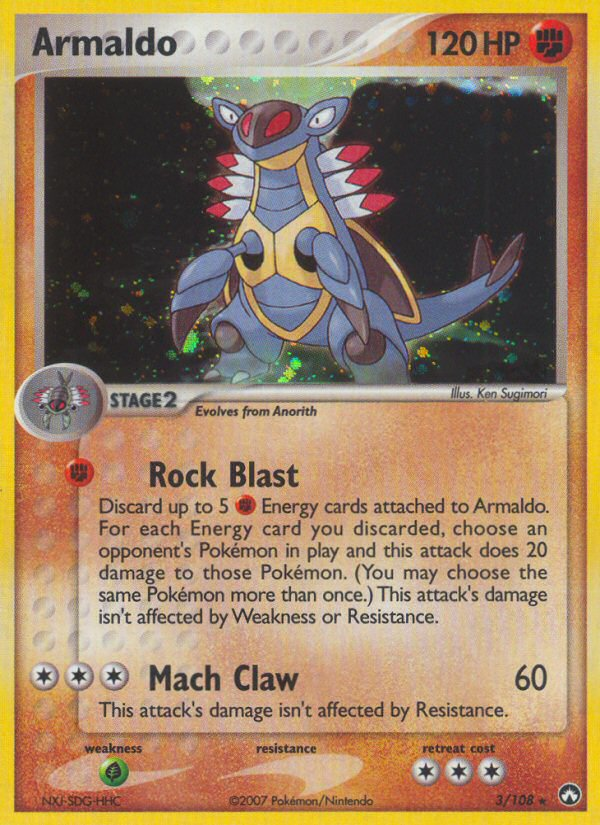 ポケモンカード アーマルド 英語 3/108 EX POWER KEEPERS Armaldo 3/108 - Power Keepers Holofoil - Game Nerdz