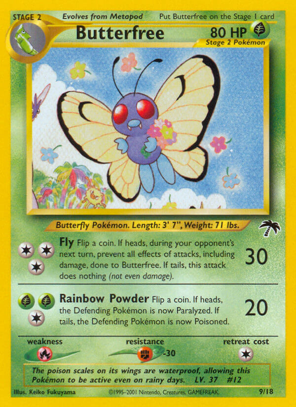 Butterfree Southern s 英語版 9/18 Butterfree 9/18 - Southern Islands - Game Nerdz