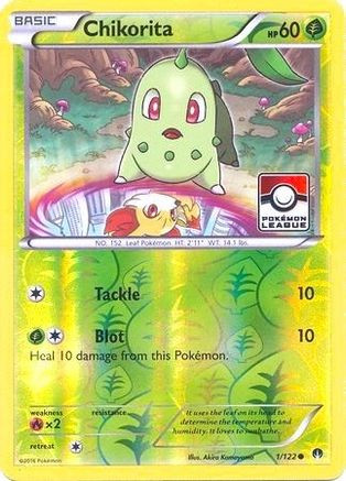 Chikorita - 1/122 (Pokemon League) 1 - League Championship Cards Reverse Holofoil - Game Nerdz Chikorita - 1/122 (Pokemon League) 1 - League Championship Cards Reverse Holofoil - Game Nerdz