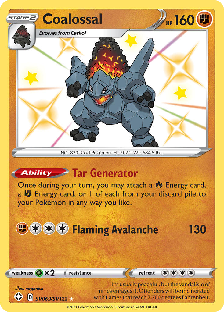 pokemon card coalossal Coalossal - SWSH054 Holo Rare Promo