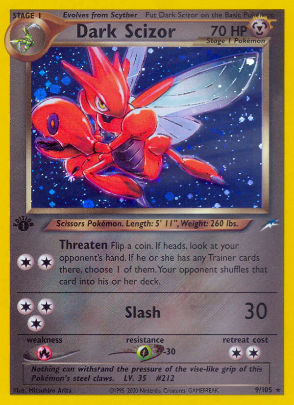 Dark Scizor 9/105 - Neo Destiny 1st Edition Holofoil - Game Nerdz