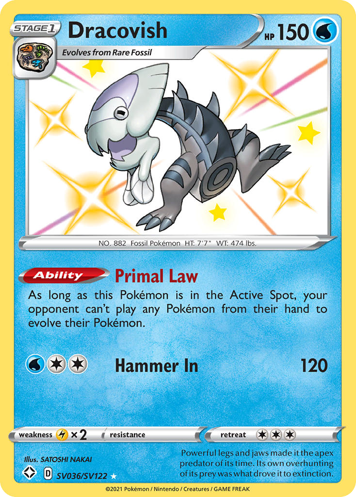 Pokemon Shining Fates Shiny Rare Dracovish Sv036