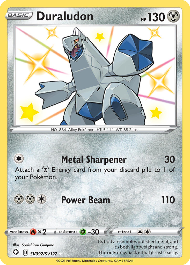 Duraludon SV092/122 - Shiny Vault Holofoil - Game Nerdz