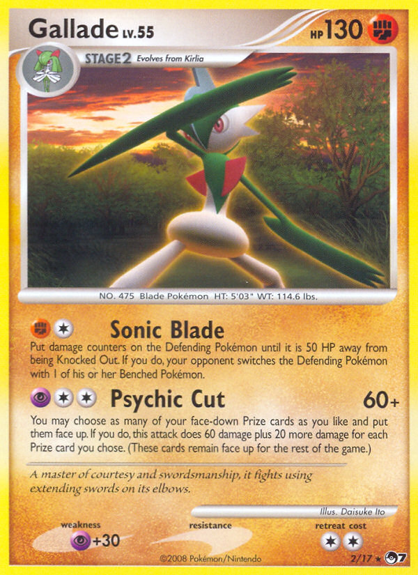 Gallade 2/17 - POP Series 7 Holofoil - Game Nerdz