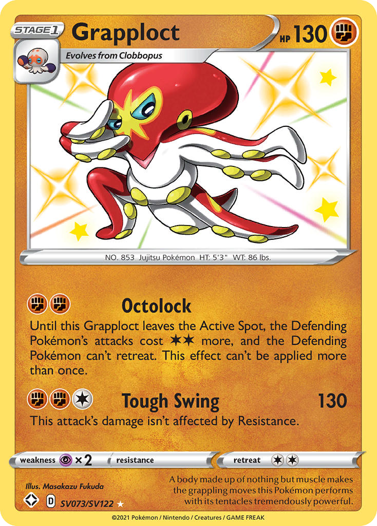 grapploct pokemon card - 113/202 - Sword & Shield Colorless Raging Tentacles (130) If this Pokemon has any damage counters on it Pokemon - Grapploct - 092/198